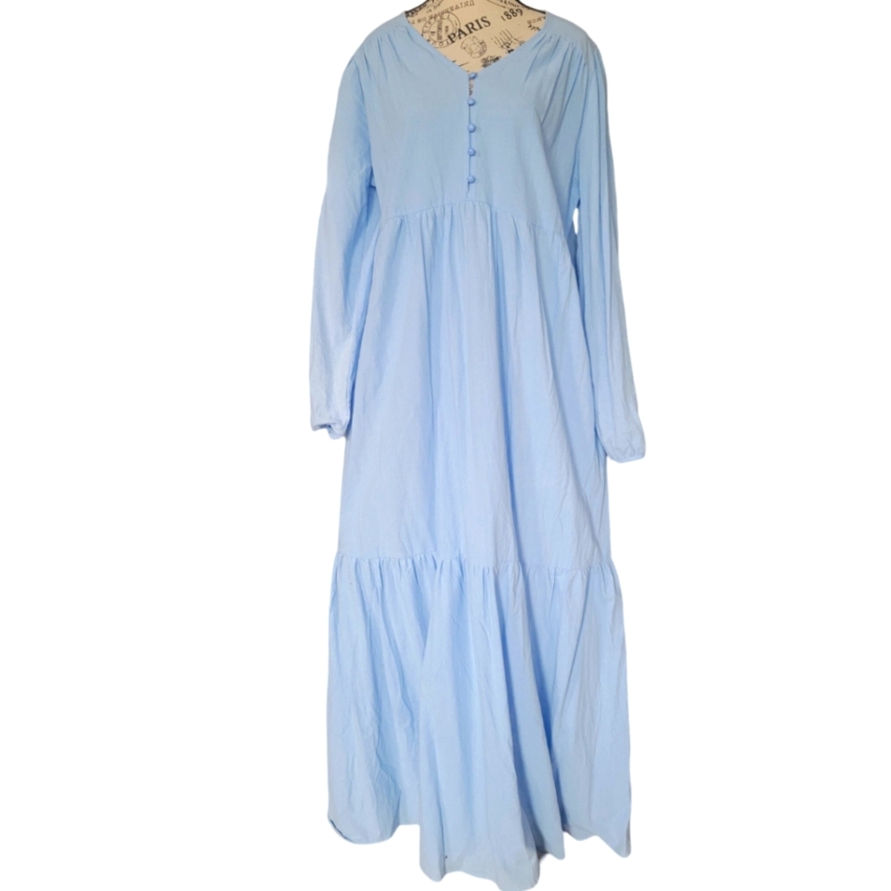 Elegant Blue Maxi Dress